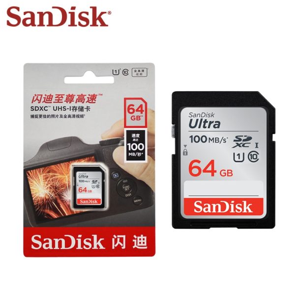 SanDisk Ultra SD Card C10 Max 100MB/s Flash Card 16GB 32GB 64GB 128GB SDXC