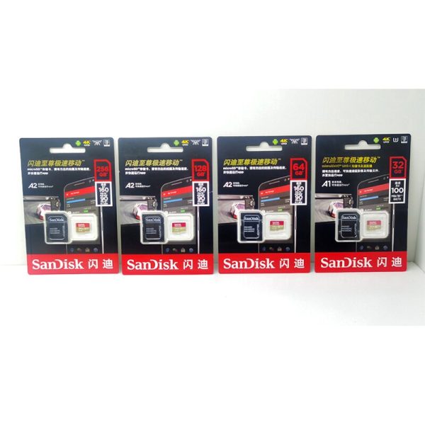 Sandisk Extreme Memory Card 128GB Micro SD Card 512GB A2 A1 V30 U3 Flash Card