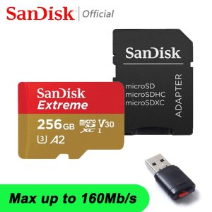 Sandisk Extreme Memory Card 128GB Micro SD Card 512GB A2 A1 V30 U3 Flash Card