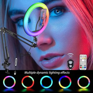 Selfie-Ring-Light-RGB-Fill-LED-RingLight-Selfie-Lamp-Photography-Lighting-With-Mobile-Holder-Tripod-Stand-1