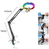 Selfie Ring Light RGB Fill LED RingLight Selfie Lamp Photography Lighting With Mobile Holder Tripod Stand