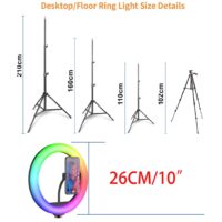 Selfie soft Ring Light RGB With Tripod Stand Fill LED RingLight Phone Photography Rim Light