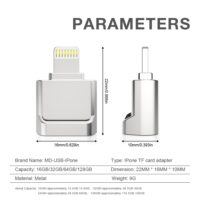 TF Card Reader Plug&Play Lightning to MicroSD Adapter No Need Driver