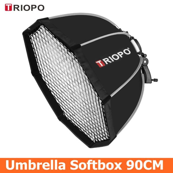 TRIOPO KS90cm Octagon Umbrella Softbox with Honeycomb Grid