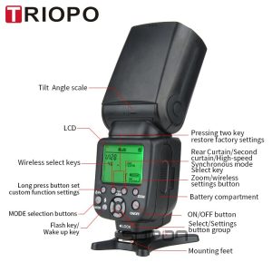 TRIOPO-TR-988-Professional-Speedlite-TTL-Flash-with-High-Speed-Sync-for-Canon-d5300-Nikon-d5300-1