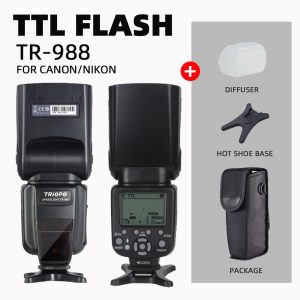 TRIOPO TR-988 Professional Speedlite TTL Flash with *High Speed Sync* for Canon d5300 Nikon d5300 d200 d3400 d3100 DSLR Cameras