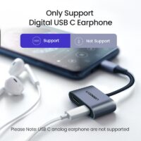 UGREEN 2 in 1 Type C to Dual Digital USB C Earphone Audio Splitter Adapter