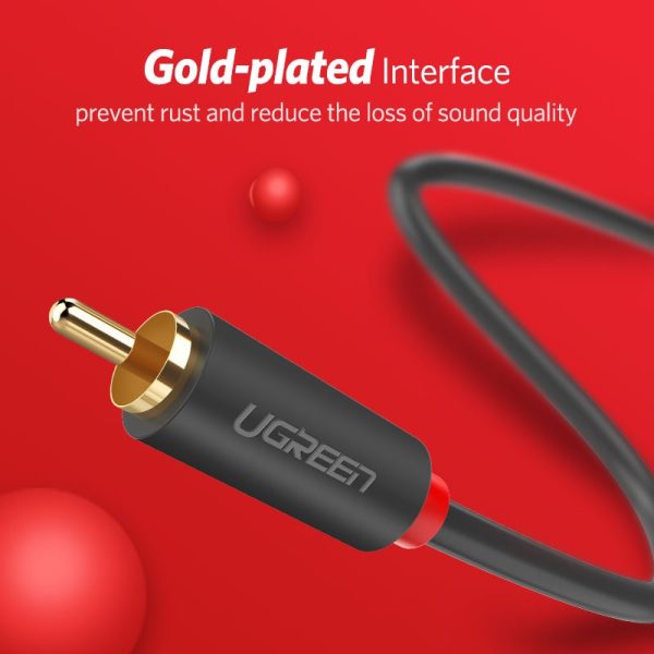 UGREEN 2RCA to 2 RCA Male to Male Audio Cable Gold-Plated RCA Audio Cable