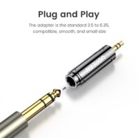 UGREEN 3.5mm to 6.5mm 6.35mm 1/4 Adapter Gold Plated Pure Copper 6.5mm Male to AUX Female