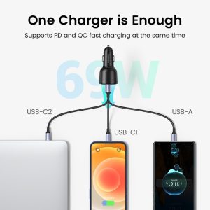 UGREEN-65W-Car-Charger-USB-Type-C-Dual-Port-PD-QC-4-0-3-0-Fast-1