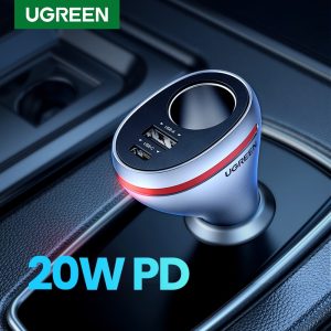 UGREEN 84W USB Car Charger Quick Charge QC PD 4.0 3.0 Fast Charger Adapter