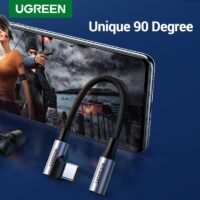 UGREEN 90 Degree Gaming Type C 3.5 Jack Earphone USB C to 3.5mm AUX