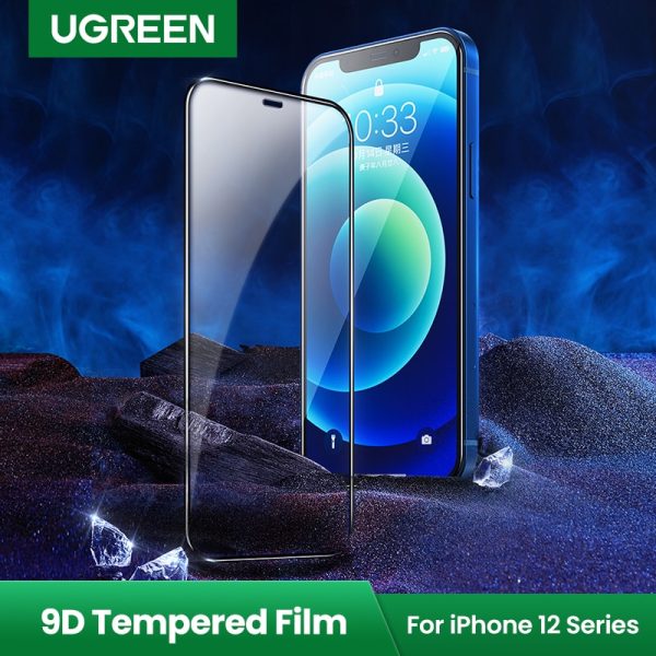 UGREEN 9D Phone Screen Protectors For iPhone 12 Pro Max Full Coverage Tempered Glass