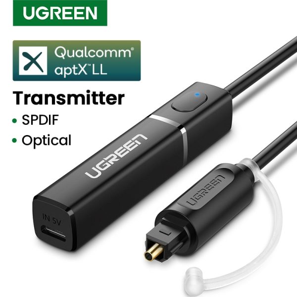 UGREEN Bluetooth 5.0 Transmitter TV Headphone PC APTX LL Digital Toslink Optical SPDIF