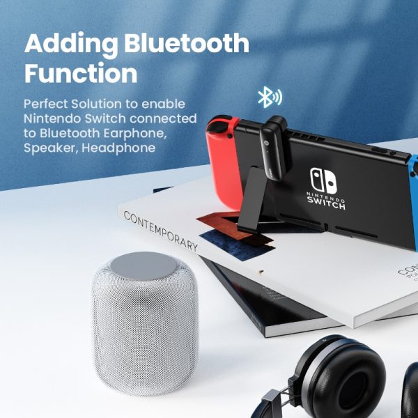 UGREEN Bluetooth 5.0 Transmitter for Nintendo Switch Lite 3.5 3.5mm Audio Adapter