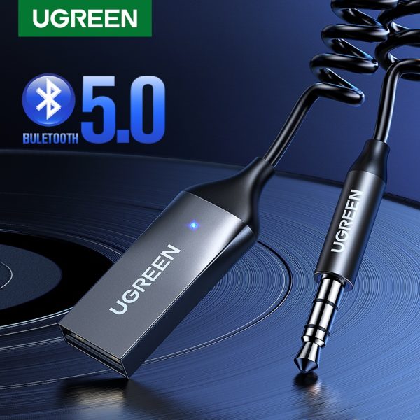 UGREEN Bluetooth Receiver 5.0 Adapter Hands-Free Car Kits AUX Audio 3.5mm