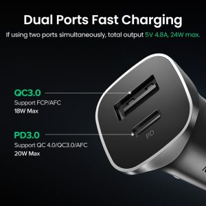 UGREEN-Car-Charger-Type-C-Fast-USB-Charger-for-iPhone-13-12-Xiaomi-Car-Charging-Quick-1