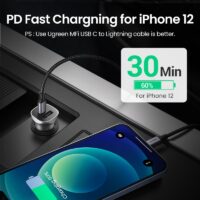 UGREEN Car Charger Type C Fast USB Charger for iPhone 13