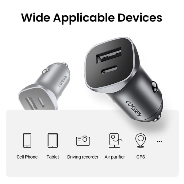 UGREEN Car Charger Type C Fast USB Charger for iPhone 13