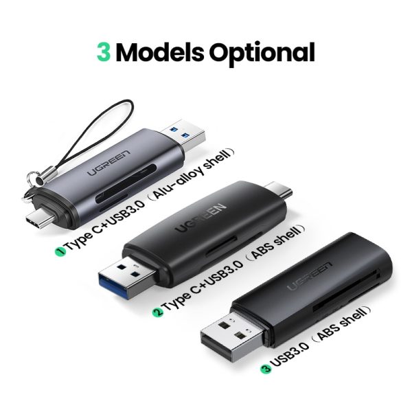 UGREEN Card Reader USB 3.0&Type C to SD Micro SD TF Card Reader