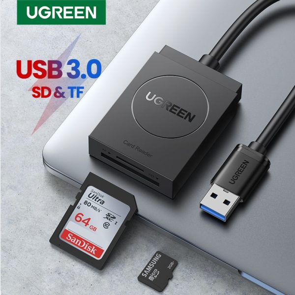 UGREEN Card Reader USB3.0 to SD Micro SD TF Card Adapter