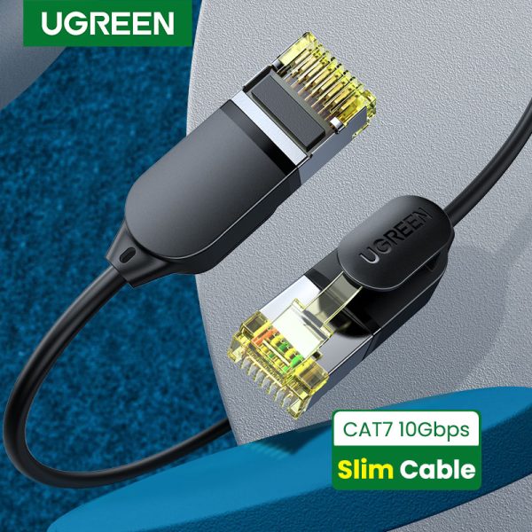 UGREEN Ethernet Cable CAT7 10Gbps Cable Ethernet Mini Slim 0.38mm Diameter Wire RJ45