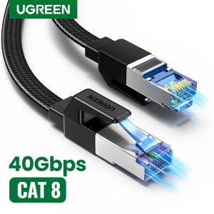 UGREEN Ethernet Cable CAT8 40Gbps 2000MHz CAT 8 Networking Cotton