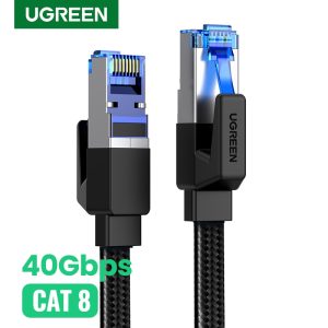 UGREEN Ethernet Cable CAT8 40Gbps Cotton Braided CAT7 Network Lan Cord