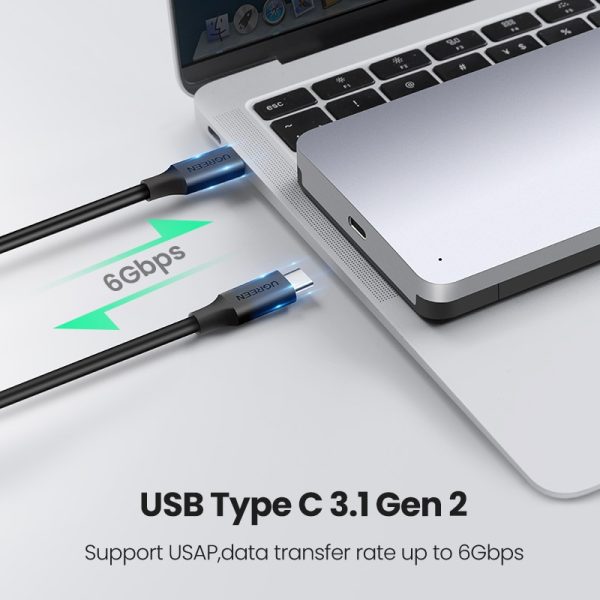 UGREEN HDD Case 2.5 6Gbps SATA to USB C 3.1 Gen 2 External Hard Drive Box