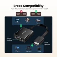 UGREEN HDMI to VGA Adapter for PS4 Male To Famale Converter 1080P HDMI