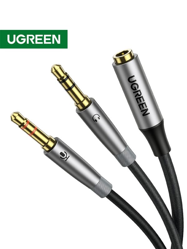 UGREEN Headphone Splitter for Computer 3.5mm Female to 2 Dual 3.5mm Male