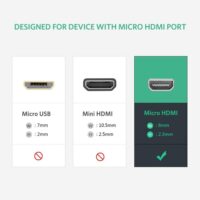 UGREEN Micro HDMI to HDMI VGA Adapter with 3.5mm Audio Micro USB Port