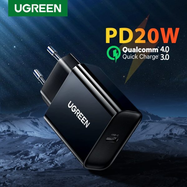 UGREEN PD Charger 20W Fast USB Type C Charger for iPhone 13 12 Quick 4.0