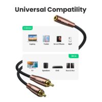 UGREEN RCA Cable 3.5mm Female to 2 RCA Male Stereo Audio Adapter