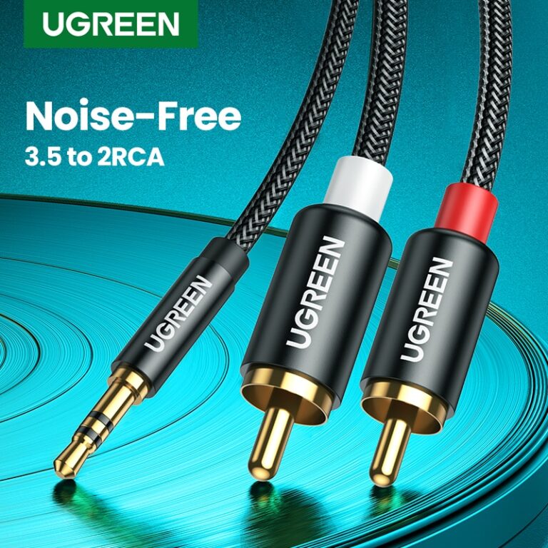 UGREEN RCA Cable HiFi Stereo 2RCA To 3 5mm Audio Cable AUX RCA Jack 3 5