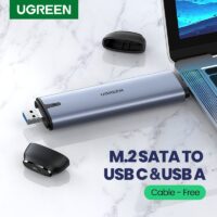 UGREEN SSD Case 10Gbps M.2 NVMe SATA To USB C 3.1 Gen 2 USB 3.0 2-in-1 Adapter