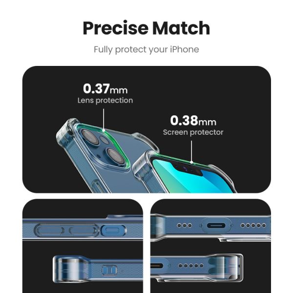 UGREEN Soft Phone Case For iPhone 13 12 Pro Max Shockproof Transparent Case