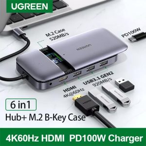 UGREEN USB C HUB USB Type C 3.1 to M.2 B-Key HDMI 4K 60Hz USB 3.1 10Gbps