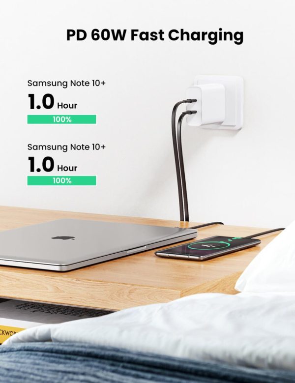 UGREEN USB C To USB Type C Cable USB C PD 60W Fast Charger