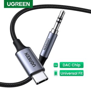 UGREEN USB C to 3.5mm Audio Aux Cable Type C 3.5 mm Headphone Male Jack Plug Adapter