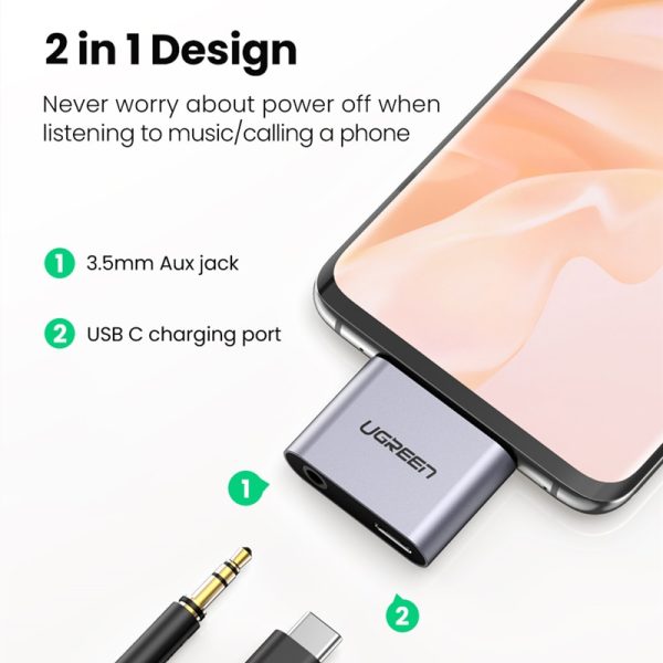 UGREEN USB C to Type C 3.5mm Headphone Jack Adapter