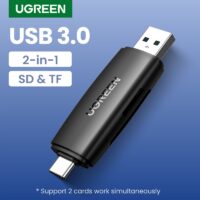 UGREEN USB Card Reader 2in1 Type C USB 3.0 to SD Micro SD TF Adapter