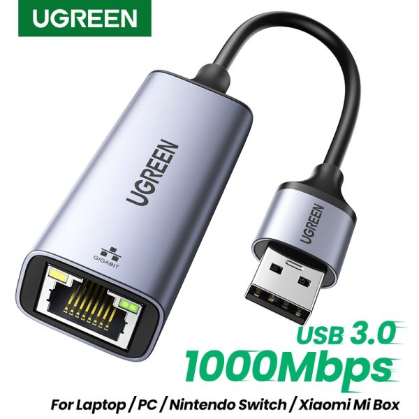 UGREEN USB Ethernet Adapter USB 3.0 Network Card to USB RJ45 Lan