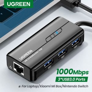 UGREEN USB Ethernet USB3.0 Lan 1000Mbps Ethernet Adapter USB RJ45 USB HUB