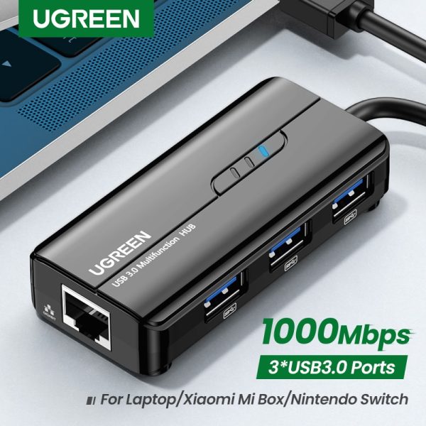 UGREEN USB Ethernet USB3.0 Lan 1000Mbps Ethernet Adapter USB RJ45 USB HUB