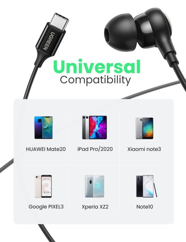 UGREEN USB Type C Earbuds Wired Earphones Microphone