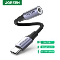 UGRREN USB Type C to 3.5mm Female Headphone Jack Adapter USB C to Aux Audio Cable