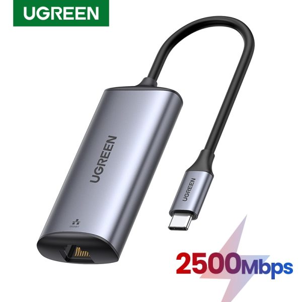 Ugreen 2500Mbps USB C Ethernet Adapter 2.5 Gigabit Type C to Lan RJ45 Network Card