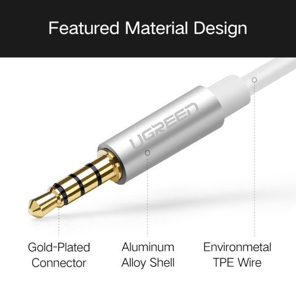 Ugreen 3.5mm Audio Splitter Cable for Computer Jack 3.5mm 1 Male to 2 Female