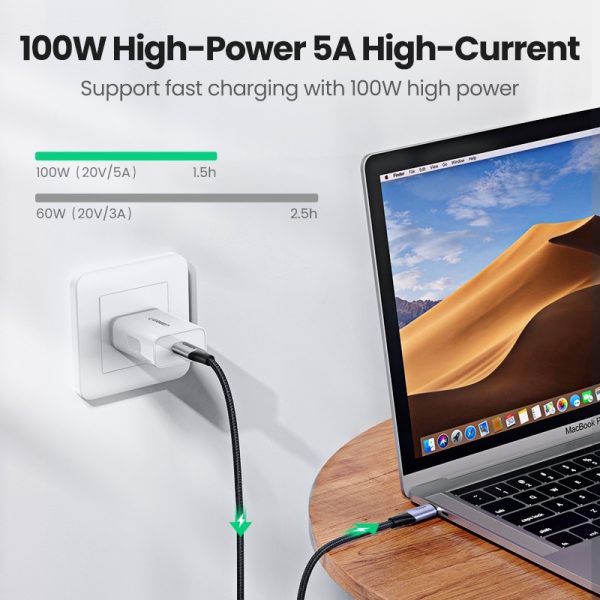 Ugreen 5A USB C to Type C Cable for Macbook Pro PD100W USB 3.1 Gen 2